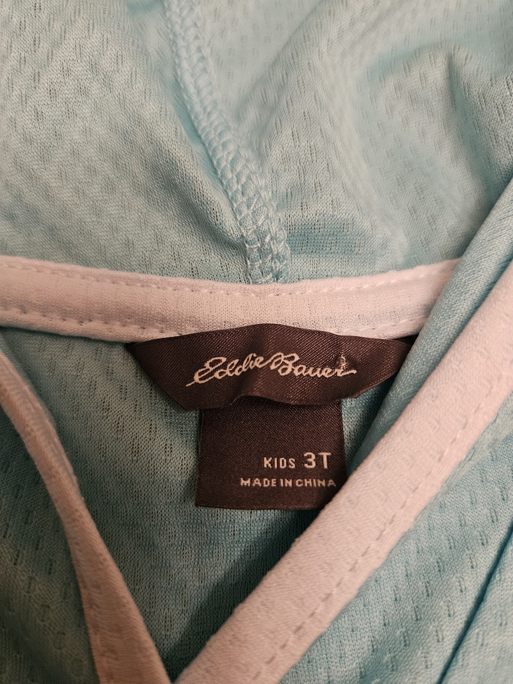 Eddie Bauer Light Blue Sea Sky Coverup with White Trim - Picture 2 of 5
